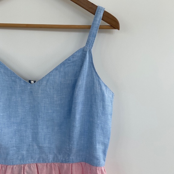 Cynthia Rowley Colour Block Linen Sundress Large - Picture 5 of 10